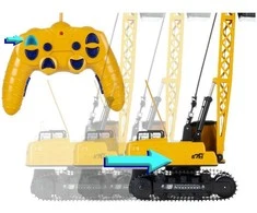 Malplay Nuotoliniu būdu valdomas statybinis kranas, RC, 50 cm