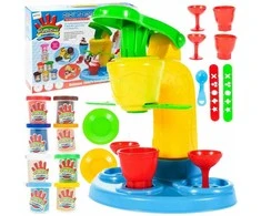 Malplay Plastilino rinkinys su ledų gaminimo aparatu ir 8 plastilino indeliais