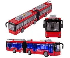 Malplay Šarnyrinis autobusas troleibusas su šviesa ir garsu