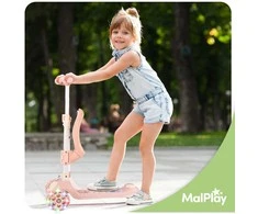 Malplay Triratis balansinis paspirtukas su kojiniu stabdžiu ir LED ratais