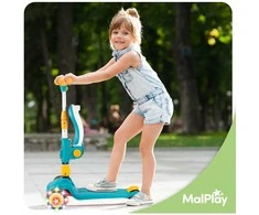 Malplay Triratis balansinis paspirtukas su kojiniu stabdžiu ir LED ratais