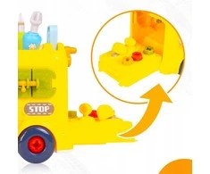 Malplay Surenkamas lavinamasis mokyklinis autobusas su vairu ir garsu