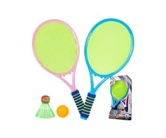 Malplay Vaikiška mini badmintono teniso raketė + kamuoliukų rinkinys