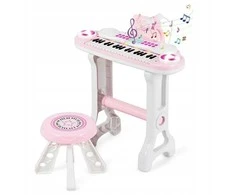 Malplay Vaikiškas daugiafunkcis žaislinis pianinas su 37 klavišais, MP3