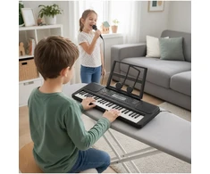 Malplay Vaikiškas pianinas - sintezatorius su mikrofonu ir kėdute - mėlynas Music