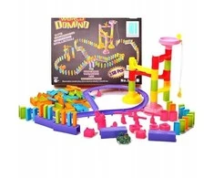 Malplay Žaislas Domino kaladėlės su platforma ir čiuožykla 158 vnt.