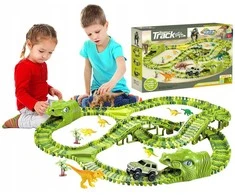 Malplay Žaislinė didžiulė dinozaurų lenktynių trasa su figūrėlėmis, 240 vnt