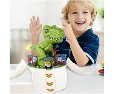 Malplay Žaislinė transporto paleidimo priemone su slydimo takeliu Dinozauras kiaušinyje, 2in1