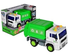 Malplay Žaislinis automatinis šiukšliavežis su atidaromu konteineriu, 1:20