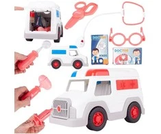 Malplay Žaislinis gydytojo rinkinys greitosios pagalbos automobilyje