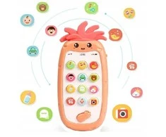 Malplay Žaislinis interaktyvus muzikinis telefonas Ananasas