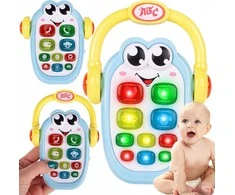Malplay Žaislinis interaktyvus telefonas kūdikiams su rankena