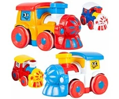 Malplay Žaislinis metalinis traukinukas su pavara, 1 vnt.