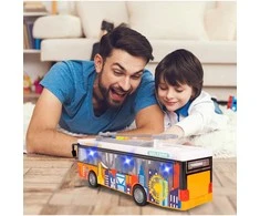 Malplay Žaislinis miesto autobusas su šviesa, garsu ir atsidarančiomis durimis