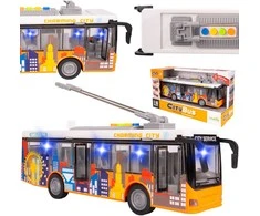 Malplay Žaislinis miesto autobusas su šviesa, garsu ir atsidarančiomis durimis
