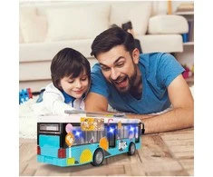 Malplay Žaislinis miesto autobusas su šviesa, garsu ir atsidarančiomis durimis