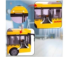 Malplay Žaislinis mokyklinis autobusas su šviesa, garsu ir atsidarančiomis durimis