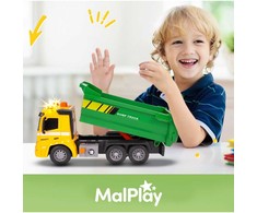 Malplay Žaislinis sunkvežimis savivartis su garsu ir šviesa