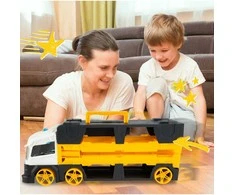 Malplay Žaislinis sunkvežimis trasa su paleidimo įranga ir 2 automobiliais
