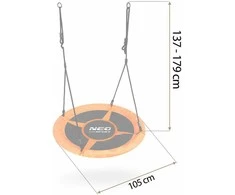 Neo-Sport SPORT Vaikiškos swingo sūpynės, Gandro lizdas, 100 cm