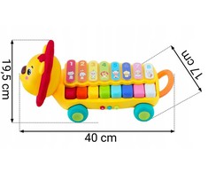 Važiuojantis muzikinis žaislas ksilofonas - pianinas Liūtas Ricokids, RK-740