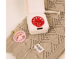 BIBS čiulptuko dėklas - užkandžių dėžutė Polka Dot - Ivory / Juodas