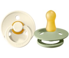 BIBS 0-6 mėn. čiulptukai COLOUR, 2 vnt., Sage/Ivory