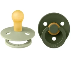 BIBS čiulptukų rinkinys 1 dydis (0 - 6 mėn.) Sage/Hunter Žalias