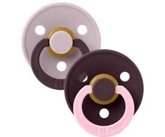 BIBS čiulptukų rinkinys 1 dydis (0 - 6 mėn.) Fusion Dusky Lilac Plum Mix
