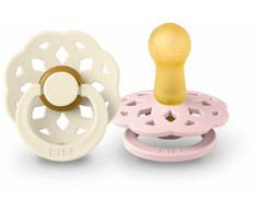BIBS čiulptukų rinkinys 1 dydis (0 - 6 mėn.) Boheme Ivory/Blossom