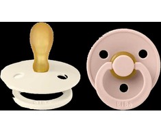 BIBS čiulptukų rinkinys 2 dydis (6 - 18 mėn.) Symmetrical Ivory / Blush