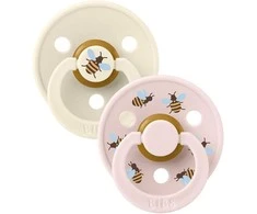 BIBS čiulptukų rinkinys 2 dydis (6 - 18 mėn.) Ladybug Bumblebee Ivory Mix