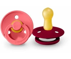 BIBS čiulptukų rinkinys 2 dydis (6 - 18 mėn.) Coral / Ruby