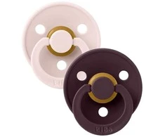 BIBS čiulptukų rinkinys 2 dydis (6 - 18 mėn.) Petal / Plum
