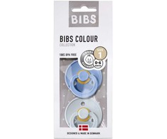 BIBS čiulptukų rinkinys 2 dydis (6 - 18 mėn.) Sky Mėlyna / Baby Mėlyna