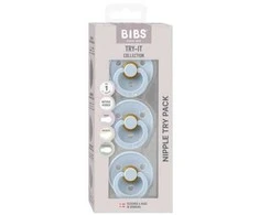 BIBS čiulptukų rinkinys Colour Try-it 3 vnt. Baby Mėlyna