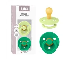 BIBS Colour Round čiulptukų rinkinys 1 dydis (0 - 6 mėn.) Matcha / Cactus