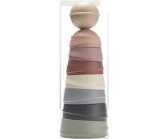 BIBS lavinamasis žaislas svyrantis bokštas Pastel Rainbow