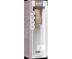 BIBS plastikinis buteliukas nuo dieglių 270 ml (Blush) pilnas komplektas