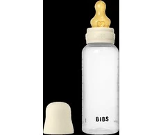 BIBS plastikinis buteliukas nuo dieglių 270 ml (Ivory) pilnas komplektas