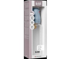 BIBS plastikinis buteliukas nuo dieglių 270 ml (Baby Mėlyna) pilnas komplektas