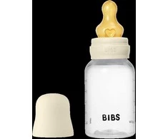 BIBS plastikinis buteliukas nuo dieglių 150 ml (Ivory) pilnas komplektas