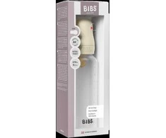 BIBS plastikinis buteliukas nuo dieglių 270 ml (Ivory) pilnas komplektas