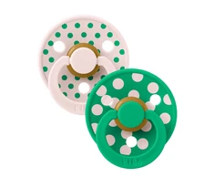 BIBS Studio Collection Polka Dots čiulptukų rinkinys 1 dydis (0 - 6 mėn.) Petal / Cactus