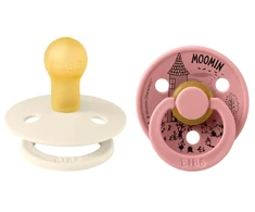 BIBS x MOOMIN čiulptukų rinkinys 2 dydis (6 - 18 mėn.) Little My Dusty Rožinė/Ivory
