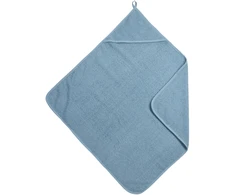 Blue Meyco Baby medvilninis vonios rankšluostis su gobtuvu 75 × 75 cm, Jeans Mėlyna