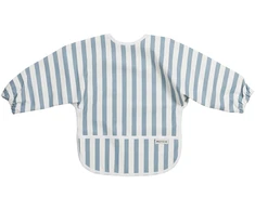 Blue Meyco Baby neperšlampamas seilinukas su rankovėmis 6–24 mėn., Fat Stripe Jeans Mėlyna