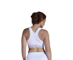 Carriwell nėriniais puošta liemenėlė maitinančioms (balta) / Organic Crossover Nursing Bra