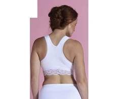 Carriwell nėriniais puošta liemenėlė maitinančioms (balta) / Organic Crossover Nursing Bra