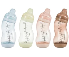 Difrax S-bottle Wide antikolikinis buteliukas su silikoniniu žinduku, 310 ml
